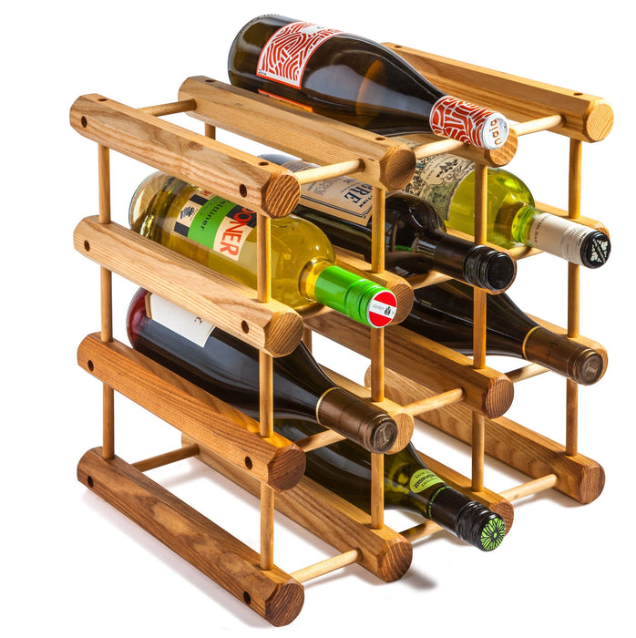 J.K. Adams Modular Wine Rack alternate angle with bottles