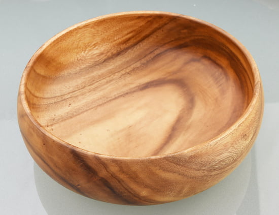 Round Calabash Wood Bowl
