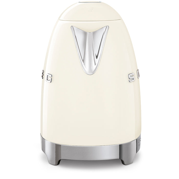 SMEG variable temperature electric kettle in cream, alternate view