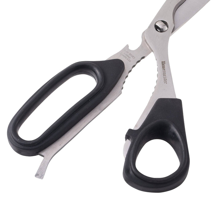 Close-up of Messermeister Take-Apart Utility Shears ergonomic TPE handle