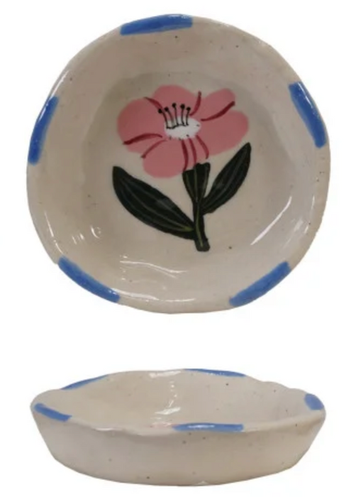 Floral Stoneware Mini Plate