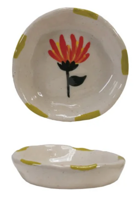 Floral Stoneware Mini Plate