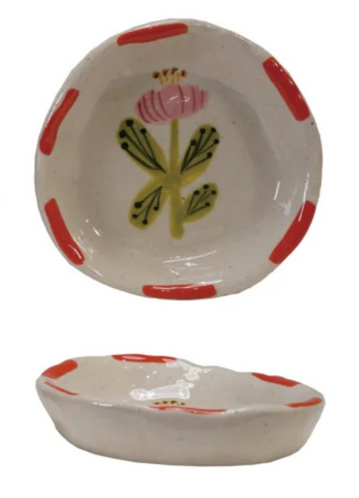 Floral Stoneware Mini Plate