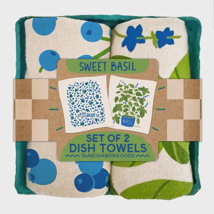 Sweet Basil Tea Towel Set of 2