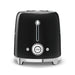 SMEG black 2-slice toaster detail view