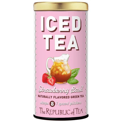 Strawberry Basil Green Iced Tea [8 Pouches]