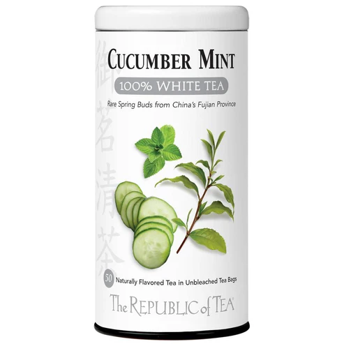 Cucumber Mint 100% White Tea [50 Bags]