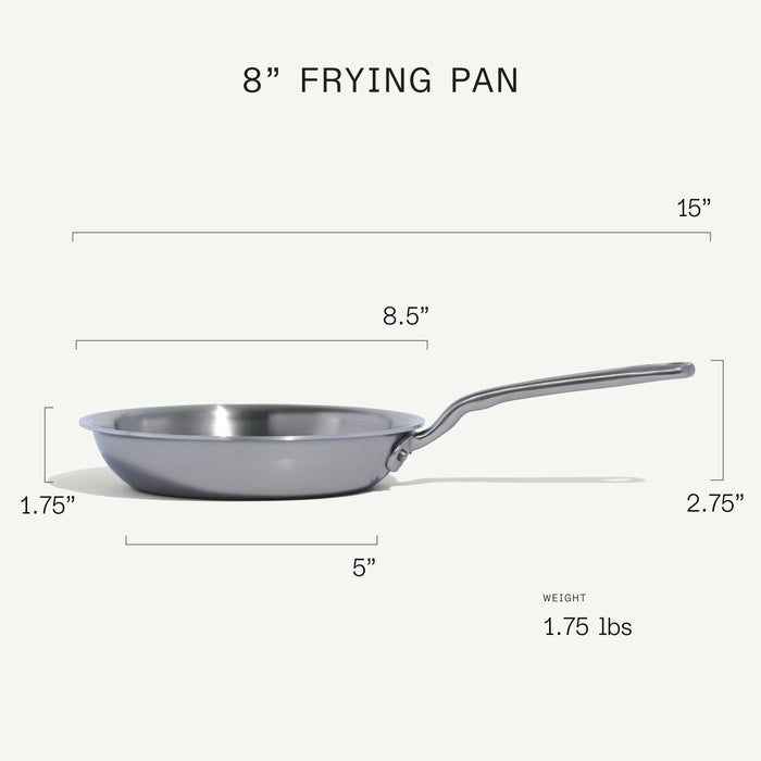 Made In Stainless Clad Frying Pan 8 inch detail