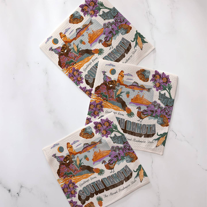 Greetings from South Dakota Dishcloth Set