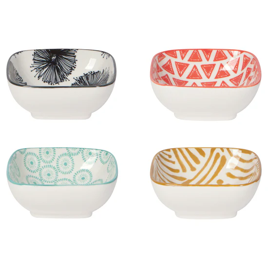 Stamped Square Pinch Bowls