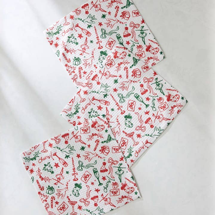 Holiday Doodles Dishcloth Set