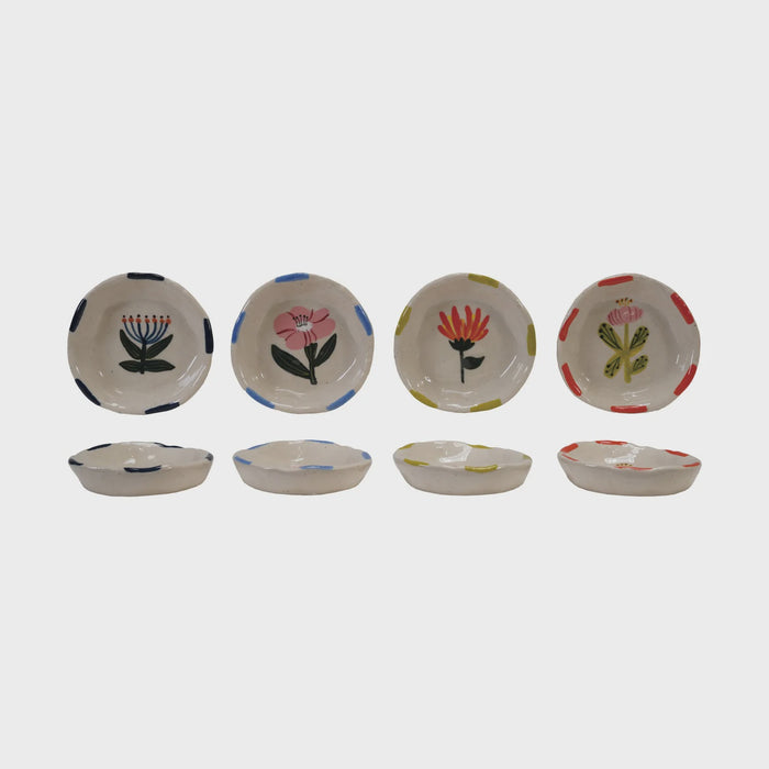 Floral Stoneware Mini Plate