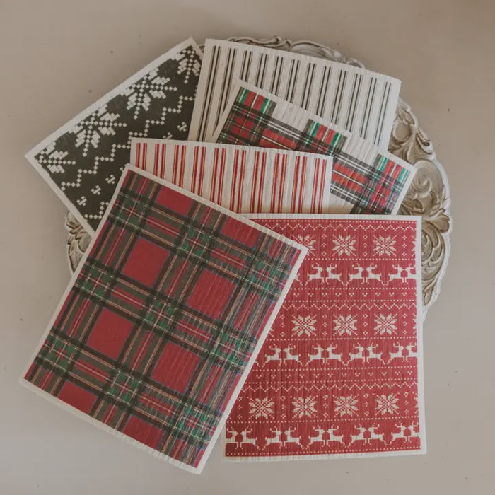 Holidy Pattern Swedish Dishcloth
