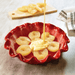 Ruffled Deep Pie Dish Burgundy - lifestyle