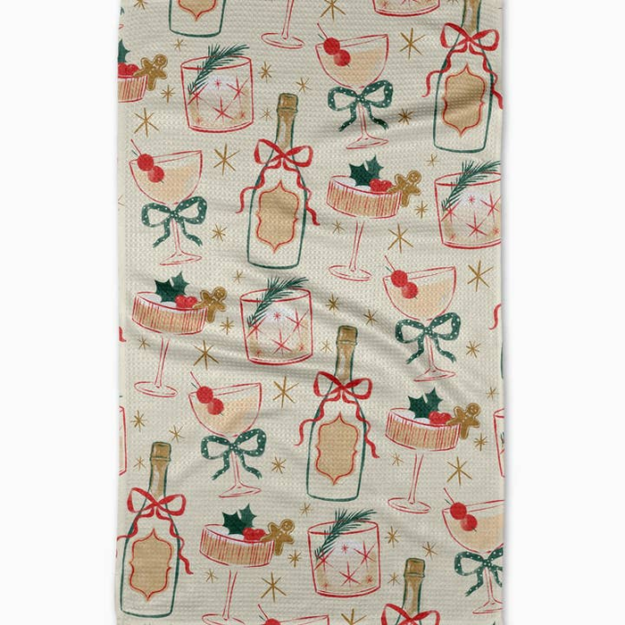 Christmas Cocktails Tea Towel