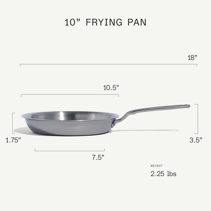 Made In Stainless Clad Frying Pan 10 inch detail