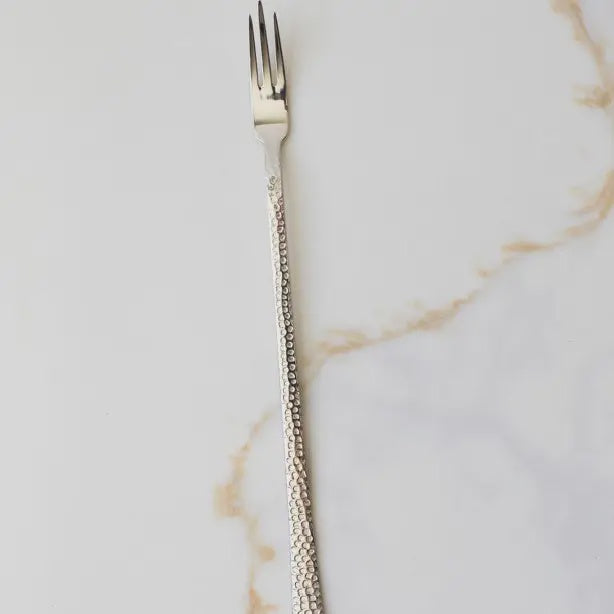 Hammered Stainless Fruit Fork