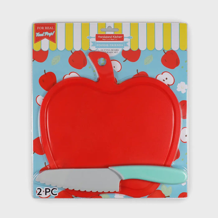 Apple Cutting Board & Knife Set