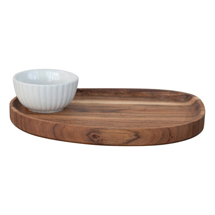 Acacia Tray w/ Dish 12"