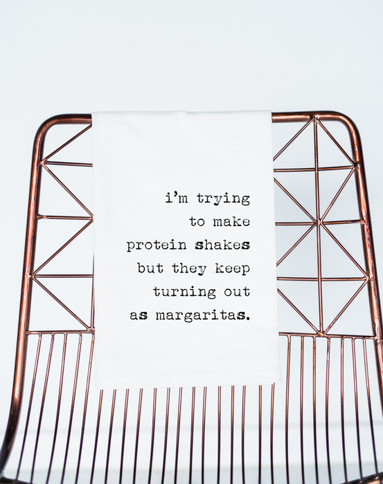 Protein Shake funny gift towel
