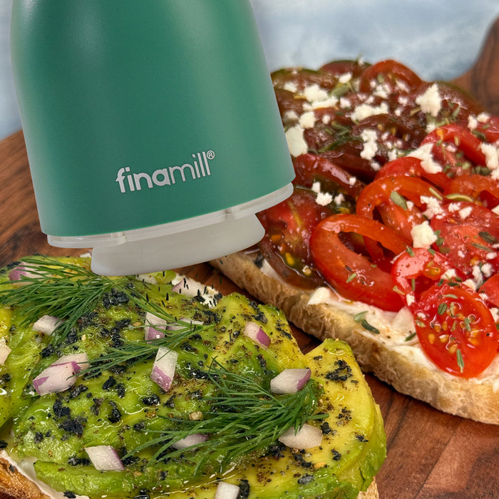 FinaMill grinding over avocado toast