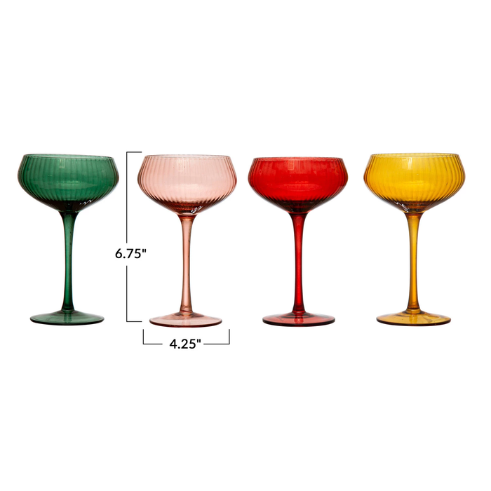 Stemmed Champagne Coupe Glasses