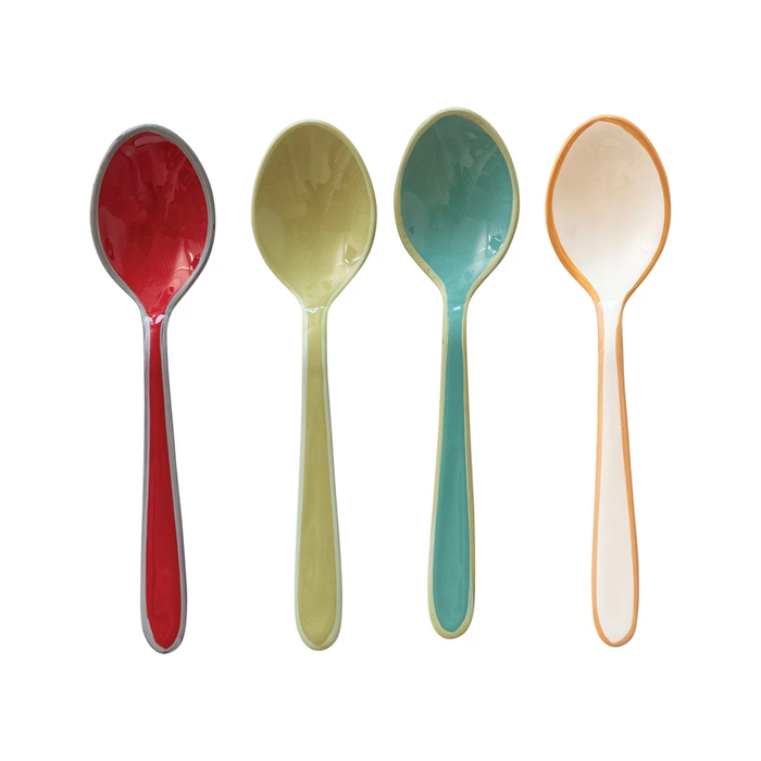 Enameled Appetizer Spoons