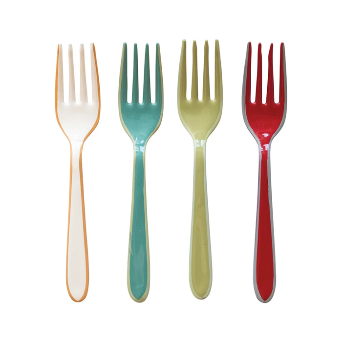 Enameled Appetizer Forks