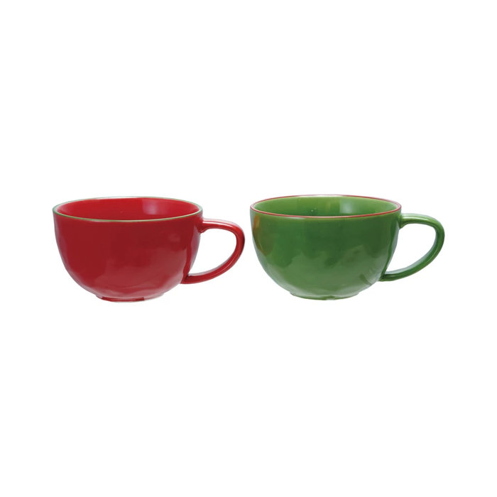 Holiday Mug with Colored Rim