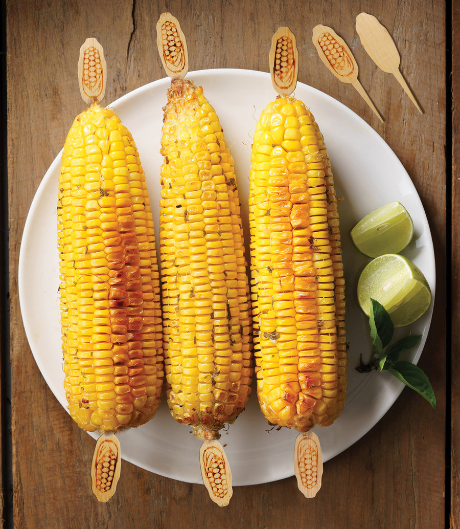 Bamboo Corn Picks — berry + basil