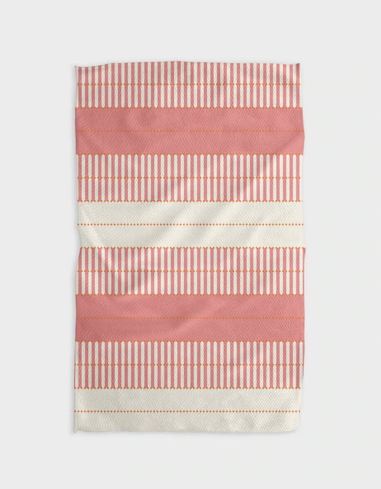 Basil Green Chef Stripe Dishtowel (Set Of 3)