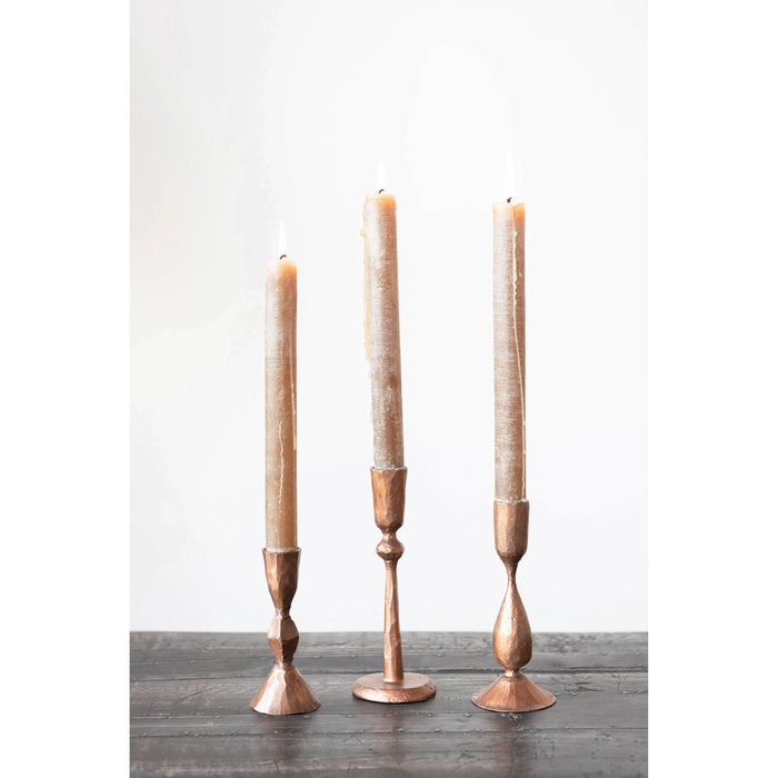 Copper Forged Candle Holders