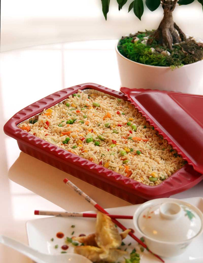 Red Foil Decor Casserole Carrier